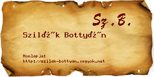 Szilák Bottyán névjegykártya